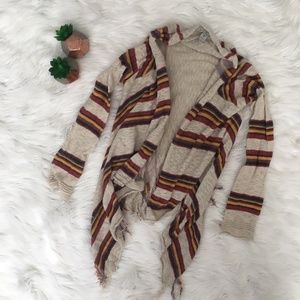 American Rag Fringe Hem Blanket Cardigan Sweater